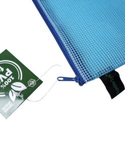 De etui in A4 formaat van Foldersys heeft afmetingen van 357x272mm en is PVC-vrij. Het blauwe transparante EVA-gaas is zeer flexibel en robuust. De ritssluiting heeft dezelfde kleur als het etui waardoor het een mooie en professionele uitstraling heeft. Perfect voor intensief gebruik op kantoor