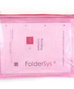 De etui in A4 formaat van Foldersys heeft afmetingen van 357x272mm en is gemaakt van kunststof. De transparante rode kleur zorgt ervoor dat de inhoud goed zichtbaar is