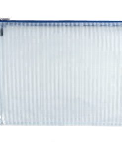 Ritszak Foldersys PVC A4      transp sluiting blauw                                       Pocket Zip A4 Blauw