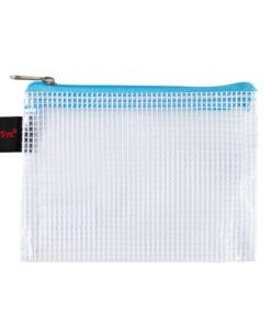 Ritszak Foldersys PVC A7      transp sluiting blauw                                       A7 pochette + turquoise rits92