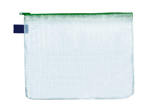 Ritszak Foldersys PVC B4      transp sluiting groen                                       Pocket Zip B4 Groen