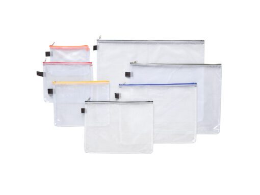 Ritszak Foldersys PVC B4      transp sluiting groen                                       Pocket Zip B4 Groen