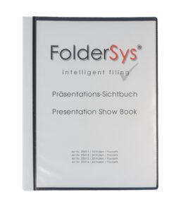 #*Showalbum Foldersys A4 PP 20tassen zwart met frontsheet