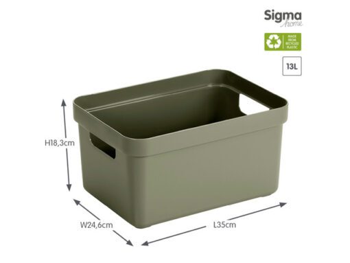 Sigma Home Box 13L            donkergroen 34,6x24,5x18,5cm