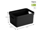 #*Sigma Home Box 13L zwart34,624,5x18,5cm