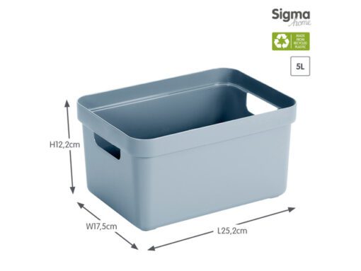 Sigma Home Box 5L blauw       grijs 25,2x17,5x12,2cm