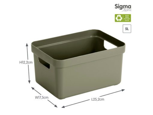 Sigma Home Box 5L             donkergroen 25,2x17,5x12,2                                  cm