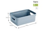 Sigma Home Box 9L blauw       grijs 35,2x25,3x12,2cm