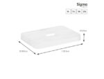 #Sigma Home Deksel            9L+13L+18L+25L transparant                                  34,2 x 24,2 x 3,4 cm