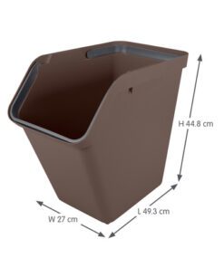 maar ook voor opbergen van andere spullen. Een afvalzak is eenvoudig te bevestigen en dankzij de handgrepen verplaats je de bakken moeiteloos. Met de los verkrijgbare deksels zijn de sorteer units eenvoudig stapelbaar.