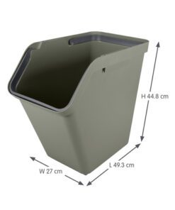 maar ook voor opbergen van andere spullen. Een afvalzak is eenvoudig te bevestigen en dankzij de handgrepen verplaats je de bakken moeiteloos. Met de los verkrijgbare deksels zijn de sorteer units eenvoudig stapelbaar.