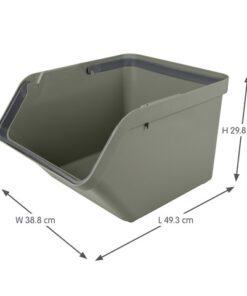 maar ook voor opbergen van andere spullen. Een afvalzak is eenvoudig te bevestigen en dankzij de handgrepen verplaats je de bakken moeiteloos. Met de los verkrijgbare deksels zijn de sorteer units eenvoudig stapelbaar.