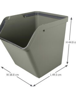 maar ook voor opbergen van andere spullen. Een afvalzak is eenvoudig te bevestigen en dankzij de handgrepen verplaats je de bakken moeiteloos. Met de los verkrijgbare deksels zijn de sorteer units eenvoudig stapelbaar.