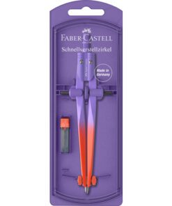 ergonomisch openen van de kompasbenen. Geschikt voor cirkels tot een diameter van 340 mm. Inclusief opbergbox met reserveonderdelen en potloodvulling. Kleuren Blushing Sky