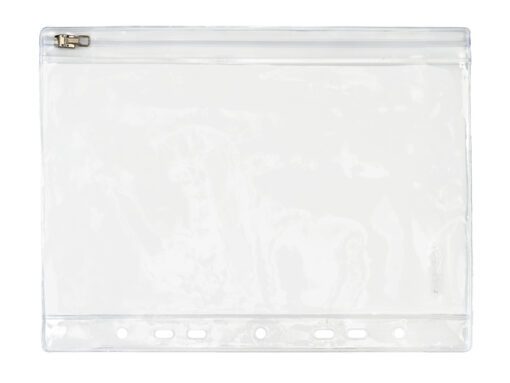 Verzamelhoes Foldersys A5 PVC 7gaats transp hersluitbaar                                  Zip Pochette A5+Perfo.