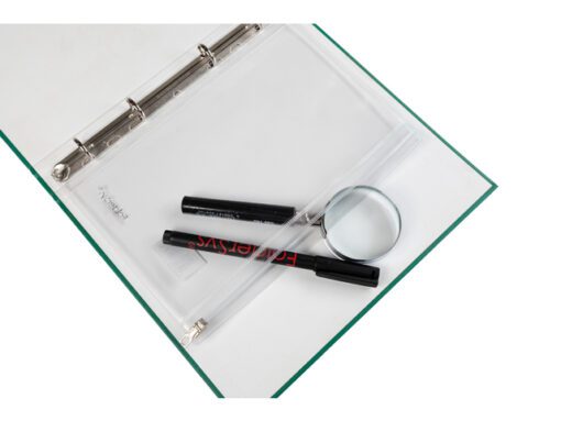 Verzamelhoes Foldersys A5 PVC 7gaats transp hersluitbaar                                  Zip Pochette A5+Perfo.