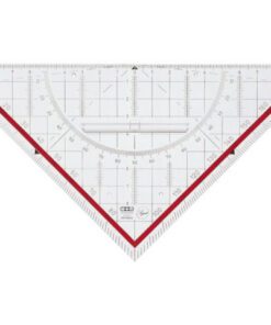 geodriehoek Möbius & Ruppert 20cm plexiglas transparant