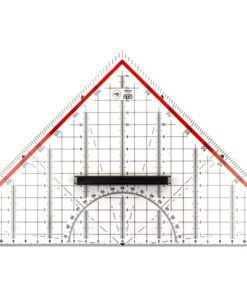 geodriehoek Möbius & Ruppert 30cm plexiglas transparant     voor technisch tekenen