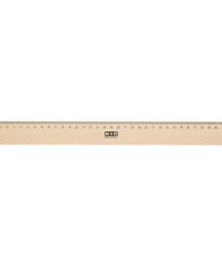 liniaal Möbius & Ruppert 50cm hout met metaalinleg