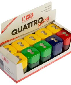 puntenslijper Möbius & Ruppert dubbel ton model quatro      swing assorti kleuren display a 10 stuks