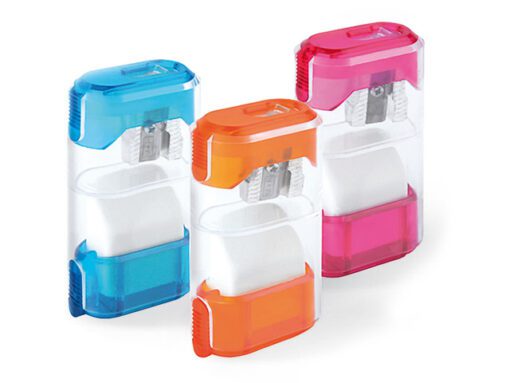 puntenslijper Möbius & Ruppert enkel met gum assorti        kleuren display a 20 stuks