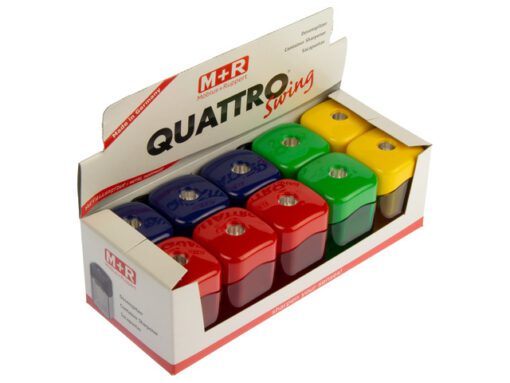 puntenslijper Möbius & Ruppert enkel ton model Quattro      Swing assorti kleuren display a 10 stuks