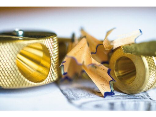 puntenslijper Möbius & Ruppert messing dubbel kegelvorm