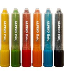 De Baby verfsticks van Alpino zijn zeer makkelijk te gebruiken tijdens het kleuren of tekenen. De set wordt geleverd met 6 verschillende stiften in hele verschillende en levendige kleuren. De kleuren kunnen gemengd worden waardoor vervagingen of nieuwe kleuren ontstaan.