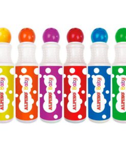 De Baby stempelmarkers van Alpino zijn ideaal voor kleine kinderen. De inkt is zeer wasbaar van handen en kleren waardoor ongelukjes geen gevolgen hebben. Deze stempelmarkers zijn perfect om hand-oog coördinatie te oefenen. Met de 5 meegeleverde tekeningen kunnen kinderen gemakkelijk de tekeningen inkleuren met stempelen. Geschikt voor kinderen vanaf anderhalf jaar. Geleverd met 6 stempelmarkers in een kartonnen etui met handig koord.